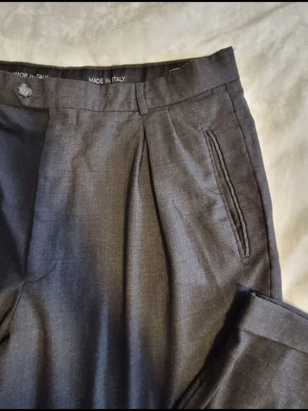 Made in Italy Black Dress Pants - Classic Tailored Finish